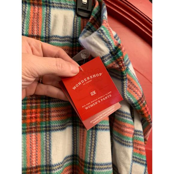 NWT Wondershop 2X Pajama Pants Fleece Plaid Christmas Holiday Soft Giftable NEW - Picture 2 of 3
